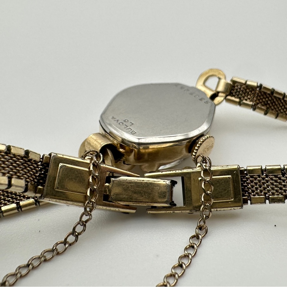Vintage Bulova Womens Watch Gold 10k RGP Swiss L6 Wind Up Watch 1950s Antique - Picture 6 of 15
